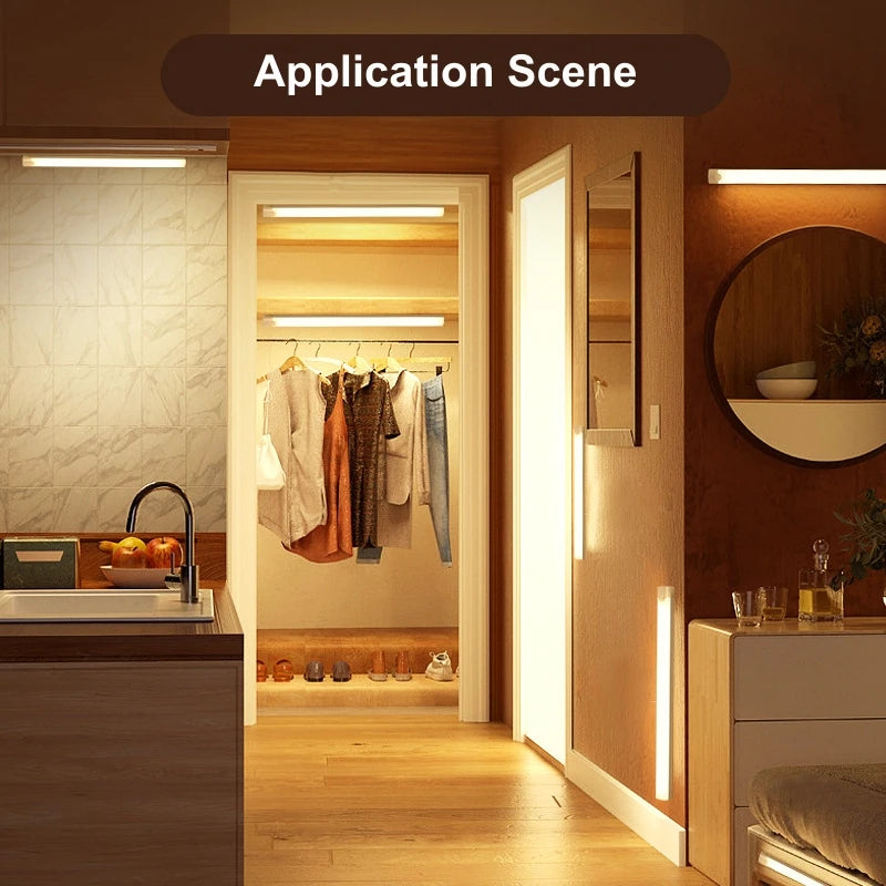 USB Rechargeable Motion Sensor LED Tube Light for Wardrobe & Bedroom