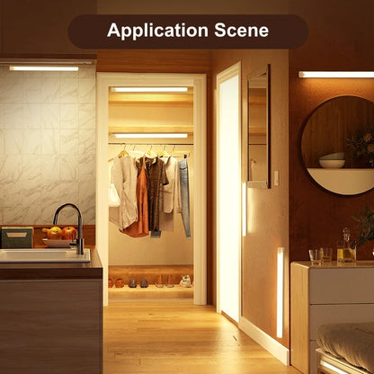 USB Rechargeable Motion Sensor LED Tube Light for Wardrobe & Bedroom