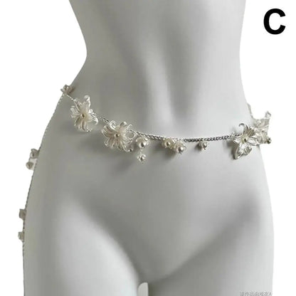 Y2K Layered Pearl Waist Chain