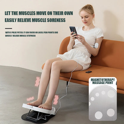 Wireless EMS Heated Foot Massager – Adjustable Foot Stimulation Machine with Electrode Pads