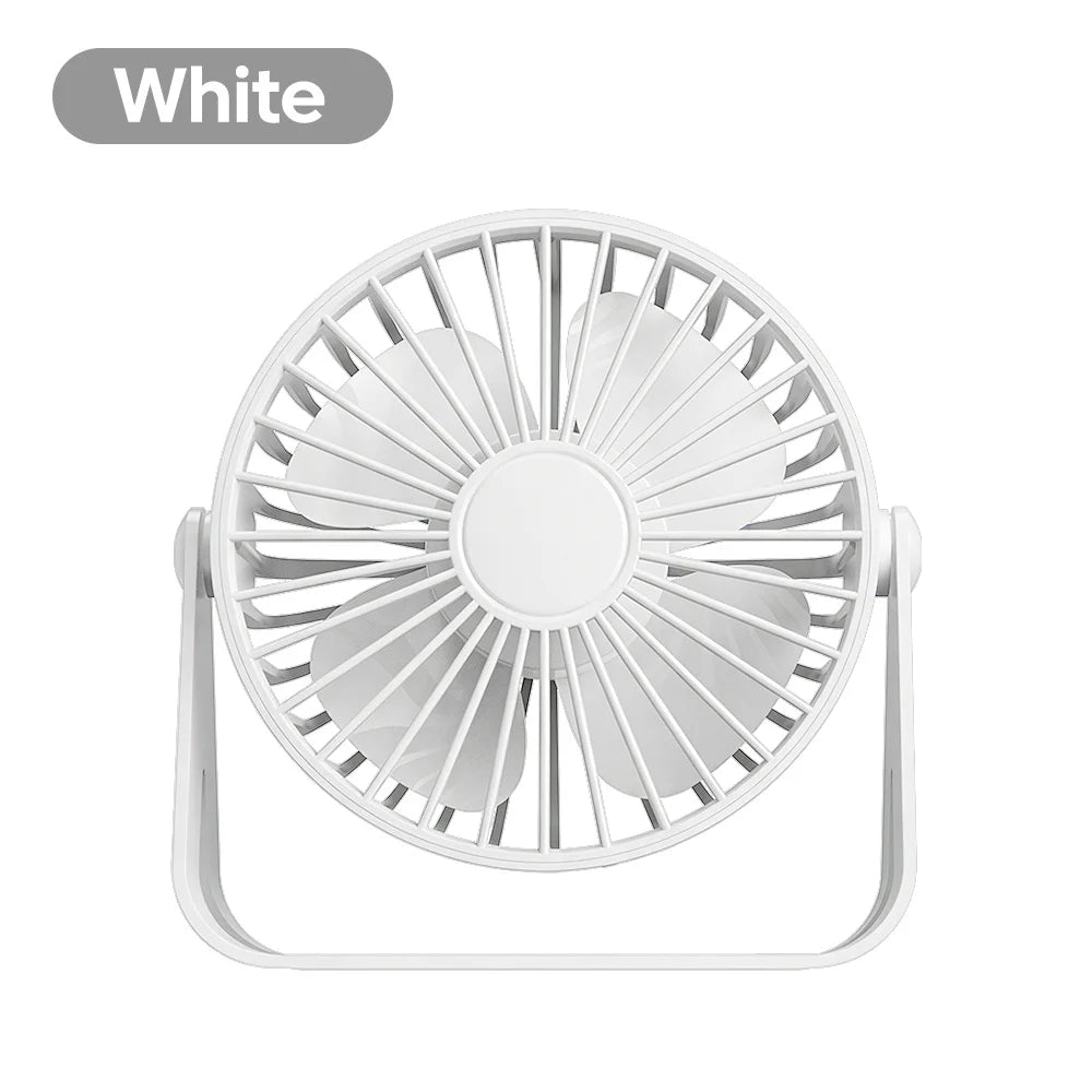 Portable Mini USB Rechargeable Desk Fan – Quiet Personal Cooling Fan for Home & Office