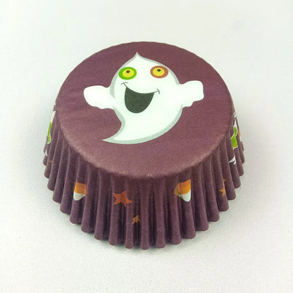 100-Pack Christmas & Halloween Cupcake Liners – Festive Paper Baking Cups