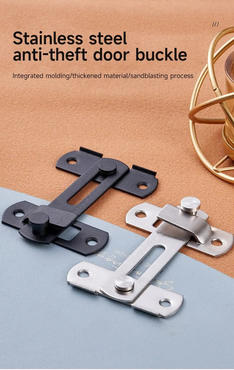 Sliding Barn Door Latch – Heavy Duty Right Angle Hook & Eye Lock for Doors, Gates & Cabinets