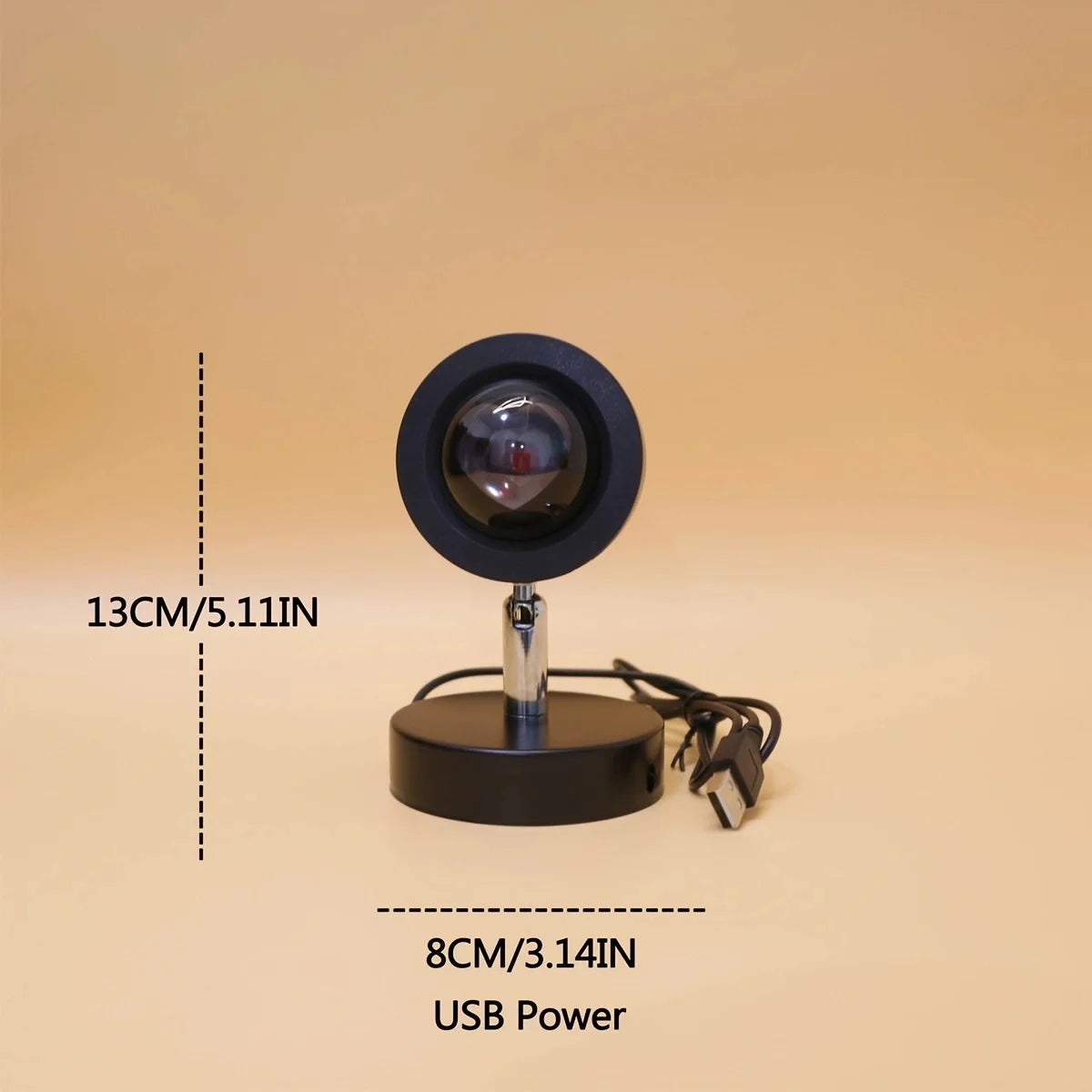 Heart Sunset Projection Lamp – USB LED Romantic Atmosphere Night Light