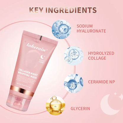 Korean Collagen Overnight Peel-Off Mask – Hydrating & Firming Skin Treatment
