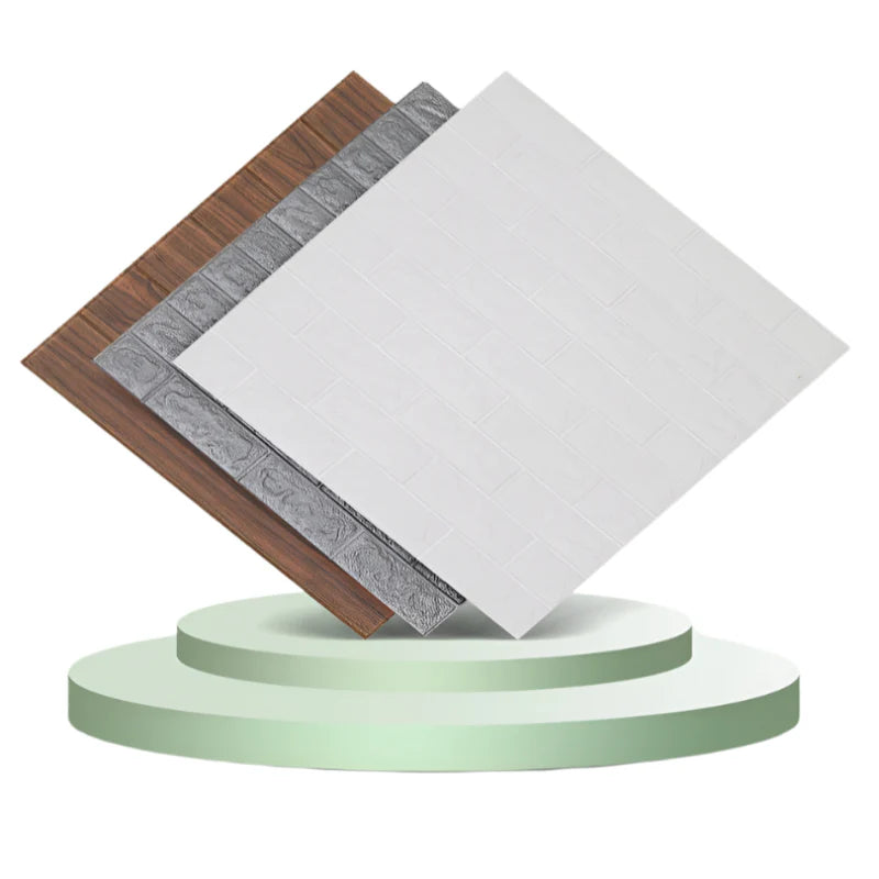 Black Brick Pattern Self-Adhesive Wallpaper (40 Pcs)