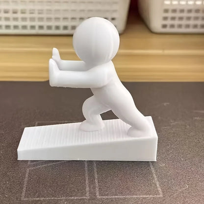 Cute Little Person Door Stopper – Decorative Anti-Slip Door Wedge (1 or 3 Pack)