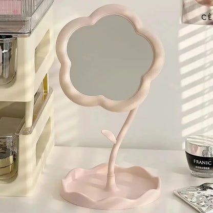Flower Vanity Mirror – Decorative Desktop Makeup Mirror for Bedroom & Dressing Table