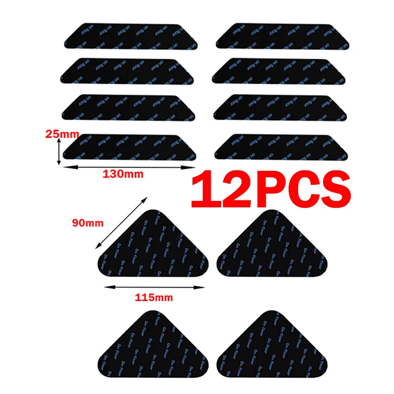 Reusable Anti-Slip Carpet Stickers – Washable Rug Gripper Pads & Anti-Curling Floor Tape