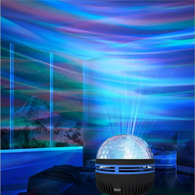 Galaxy Star & Ocean Wave Projector Night Light – 7 Colour LED