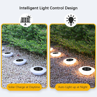 Solar LED Ground Lights – Waterproof Outdoor Pathway & Garden Lights (1 or 4 Pack)