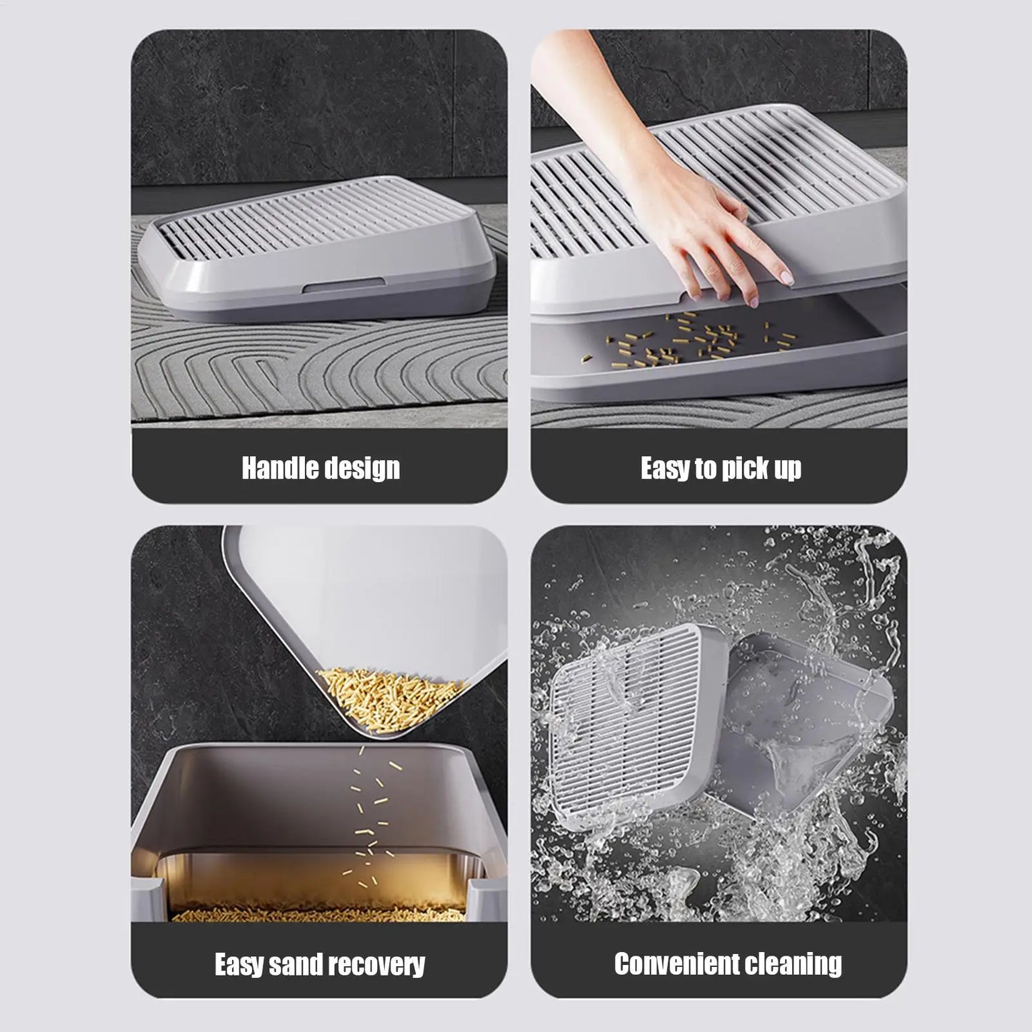 Double-Layer Cat Litter Catcher Step – Non-Slip Litter Trapping Tray