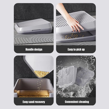 Double-Layer Cat Litter Catcher Step – Non-Slip Litter Trapping Tray