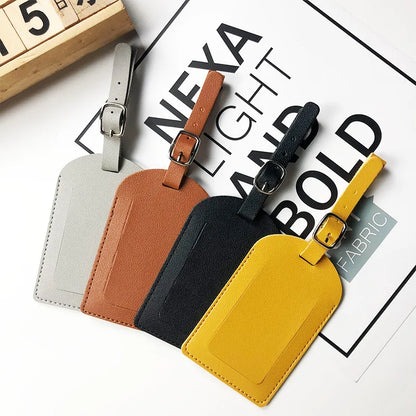 PU Leather Luggage Tag – Travel Suitcase ID Label