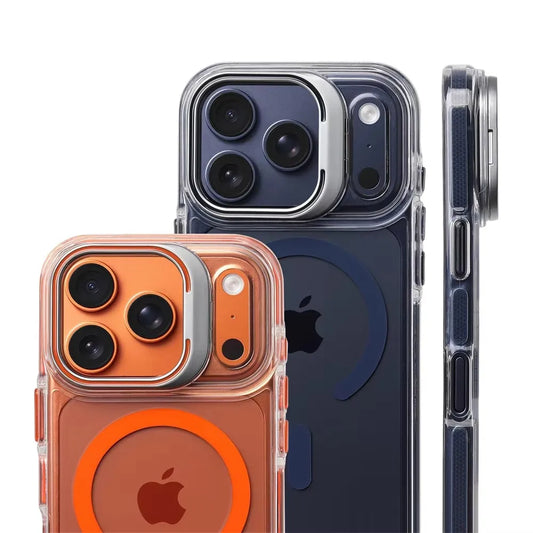 iPhone MagSafe Clear Bumper Case – Shockproof with Stand & Lens Protection