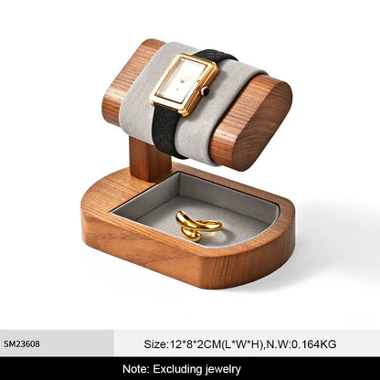 Wooden T-Shaped Watch & Bracelet Display Stand – Jewellery Storage Holder