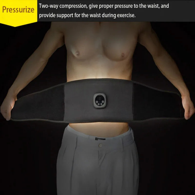 EMS Abdominal Muscle Stimulator Belt – Rechargeable Fitness Massage Trainer