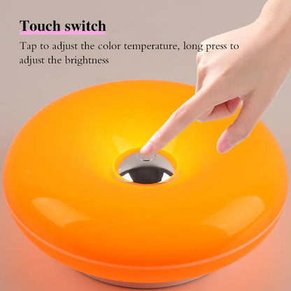 Rechargeable Donut Table Lamp – Modern LED Wall & Desk Light with 3 Colour Modes
