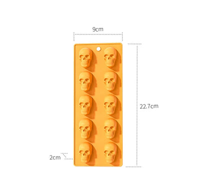 Halloween Silicone Baking Mould – Pumpkin, Ghost, Bat & Witch Hat Shapes