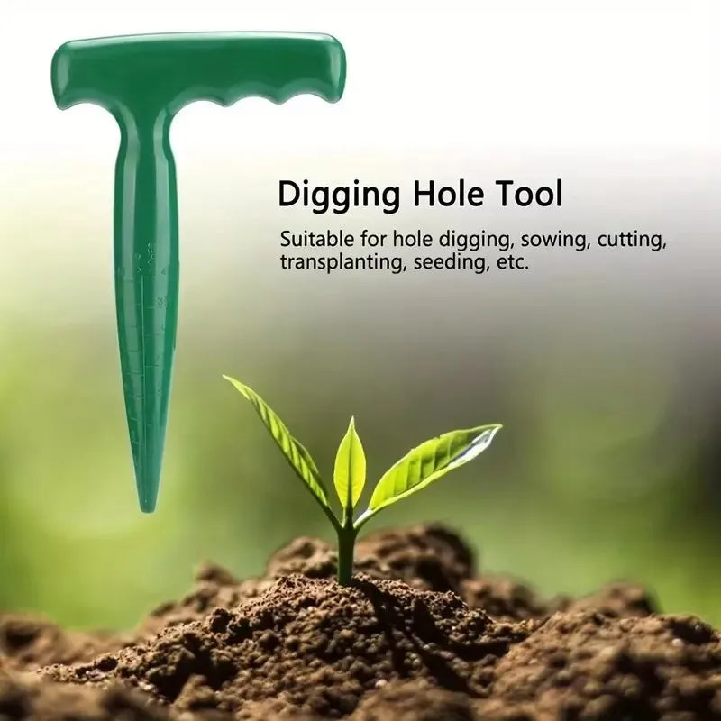 Garden Seed Planting Dibber – Handheld Hole Maker with Depth Scale