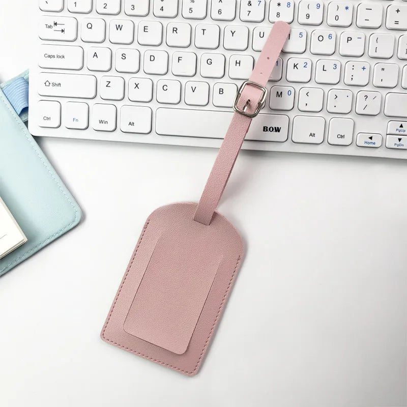 PU Leather Luggage Tag – Travel Suitcase ID Label