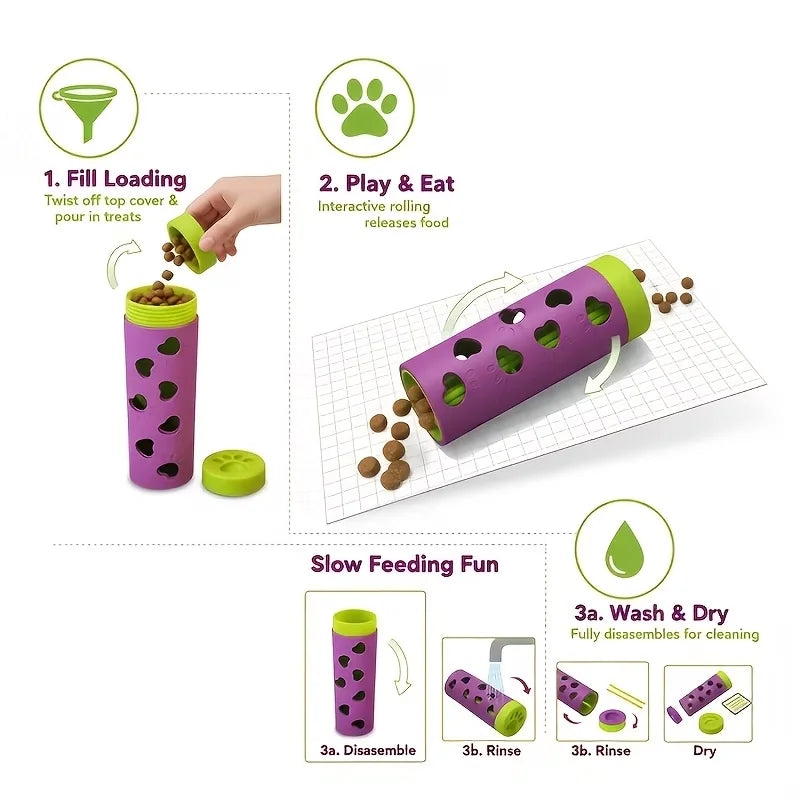 Slow Feeder Treat Dispensing Dog Toy
