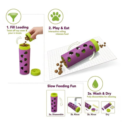 Slow Feeder Treat Dispensing Dog Toy