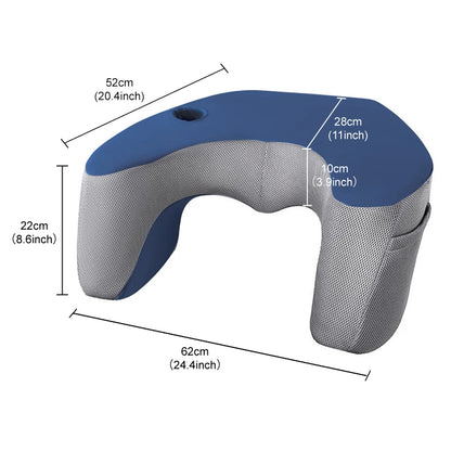 Gaming Lap Desk Pillow – Sofa Arm Rest Cushion with Cup Holder, Phone Stand & Storage Pockets