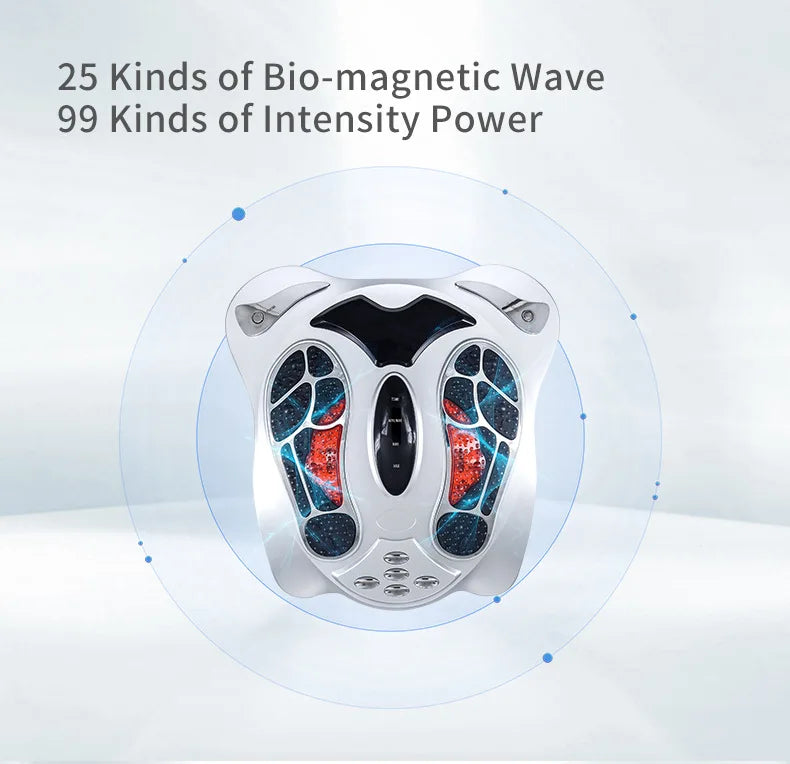 Electric EMS Foot & Leg Muscle Stimulator – 25 Modes & 99 Intensity Levels