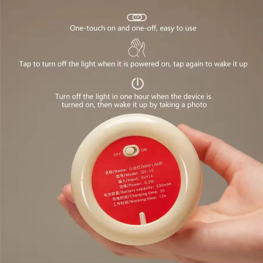 Mini Sunset Mushroom Night Light – USB Rechargeable LED Table Lamp