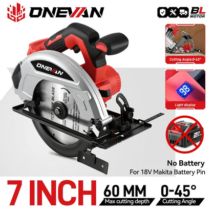 4000W Cordless Circular Saw – 7 Inch Brushless Power Tool