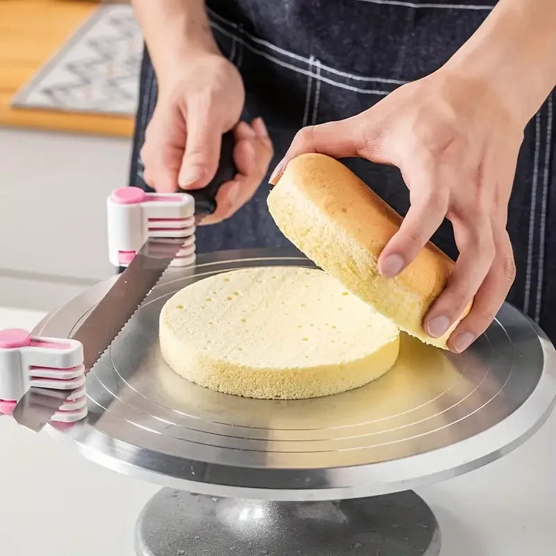 Professional Adjustable Cake Leveler – Stainless Steel 5-Layer Cake Slicer & Bread Cutter