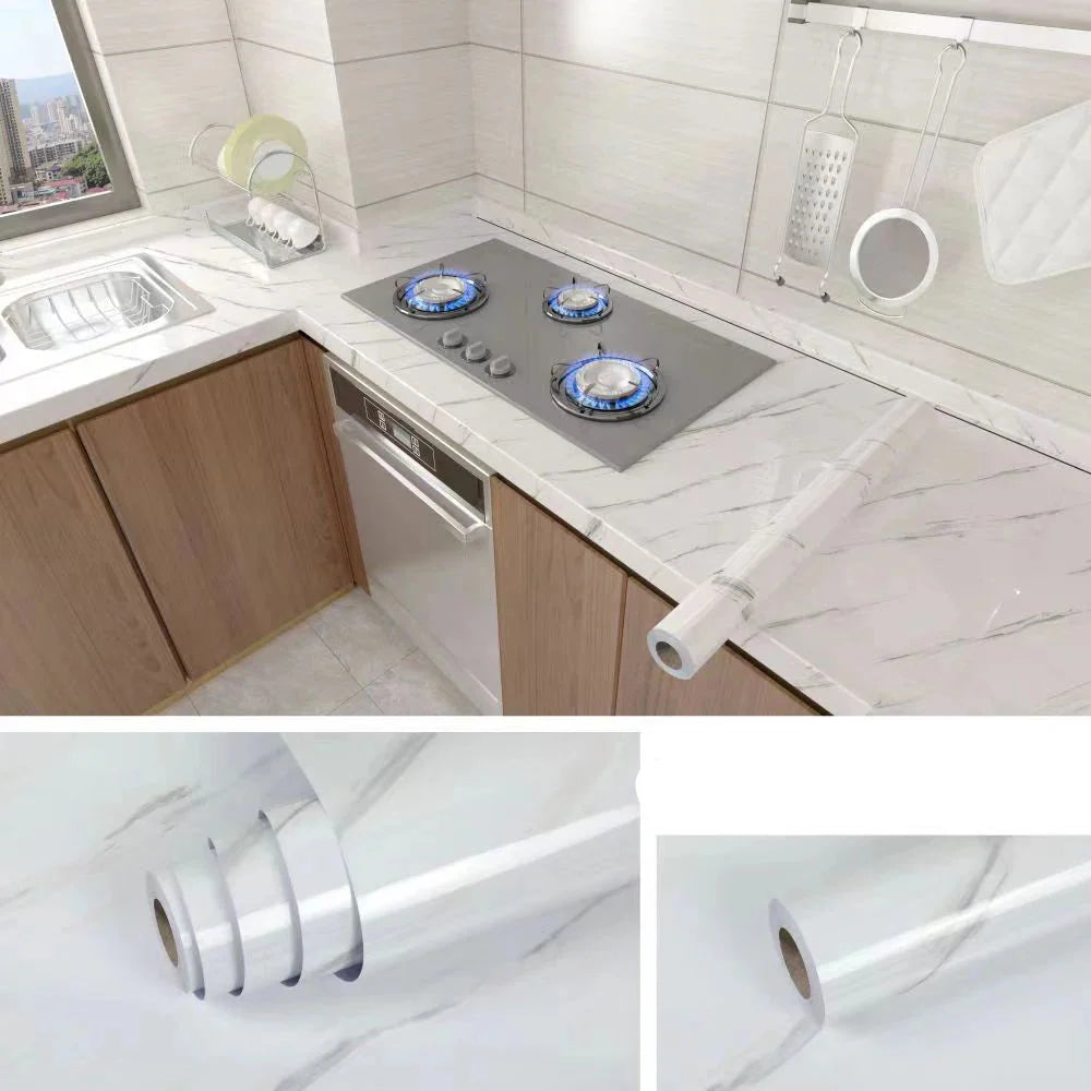 Marble Waterproof & Oil-Proof Wall Paper (40cm) (12 designs available)