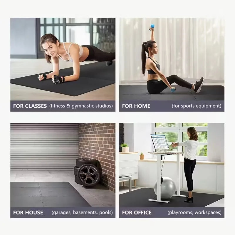 16-Piece EVA Interlocking Gym Floor Mats – 30 × 30cm Non-Slip Exercise & Equipment Protection Tiles
