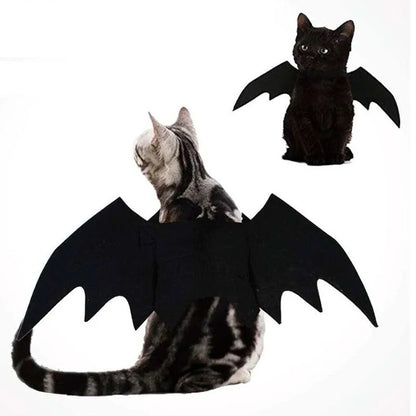 Halloween Bat Wings Pet Costume – Adjustable Cat & Dog Dress-Up Harness