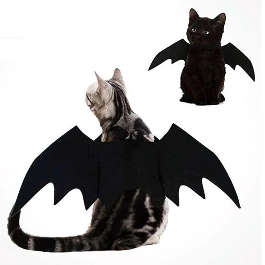 Halloween Bat Wings Pet Costume – Adjustable Cat & Dog Dress-Up Harness