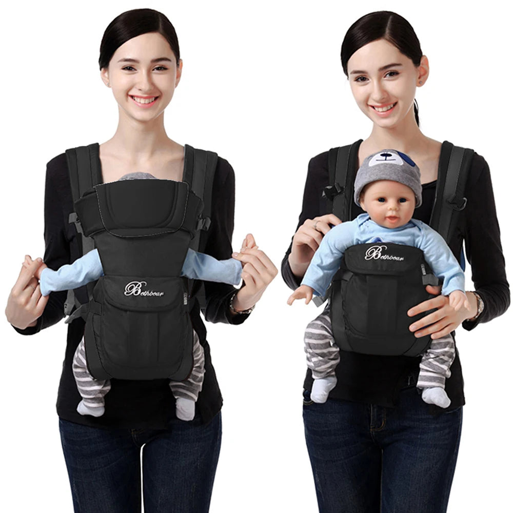 4-in-1 Ergonomic Baby Carrier – Adjustable Newborn to Toddler Baby Sling