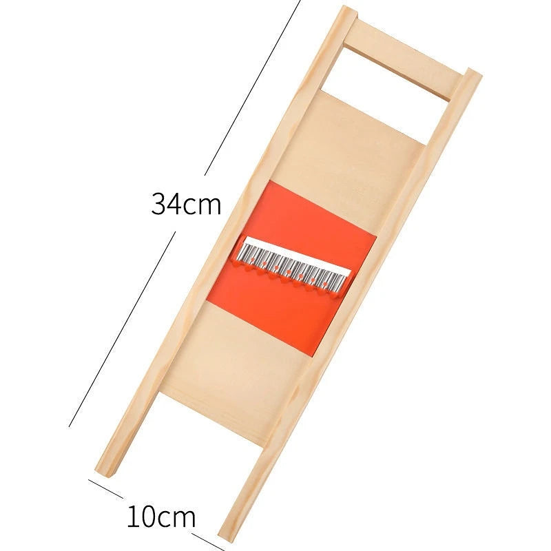 Stainless Steel Crinkle Cutter & Potato Grid Slicer – Wave Vegetable & French Fry Cutter