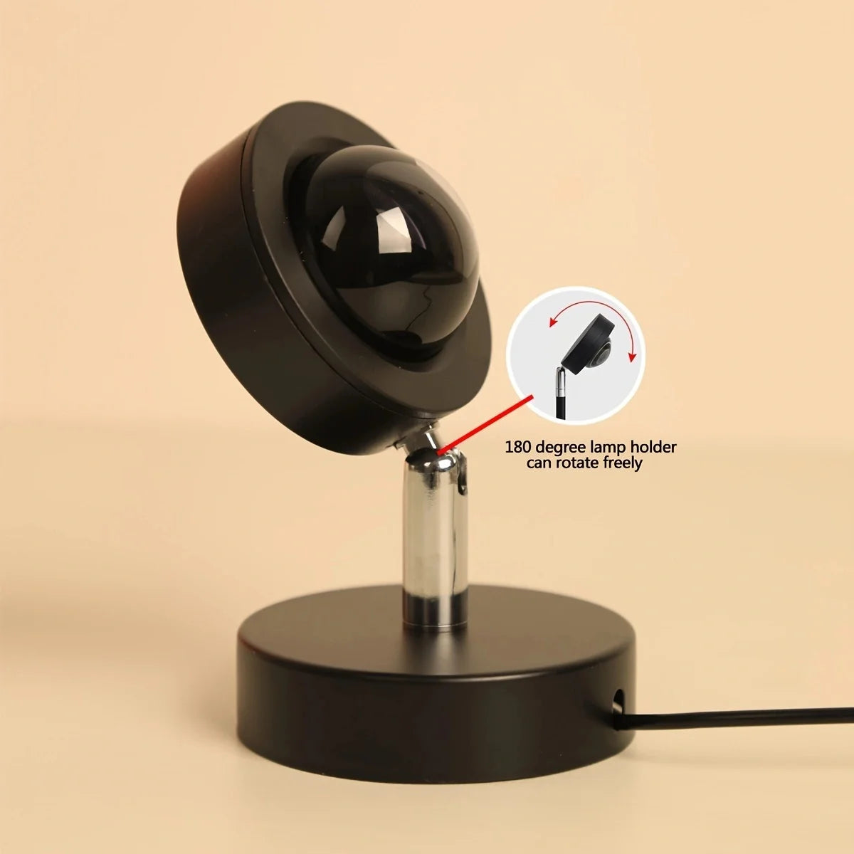 Heart Sunset Projection Lamp – USB LED Romantic Atmosphere Night Light