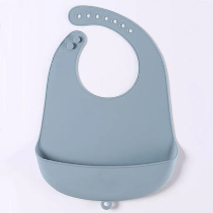 Silicone Baby Bib – Waterproof Food Catching Feeding Bib