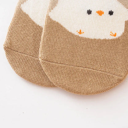 6-Pairs Kids Non-Slip Socks – Cute Fox & Bear Grip Socks for Babies & Toddlers