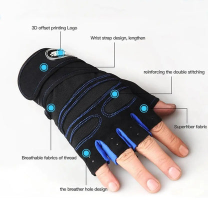 Fitness Weight Lifting Gloves – Shockproof Gym Gloves with Wrist Support