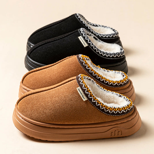 Plush Winter Slipper Boots – Warm Non-Slip Indoor & Outdoor House Slippers