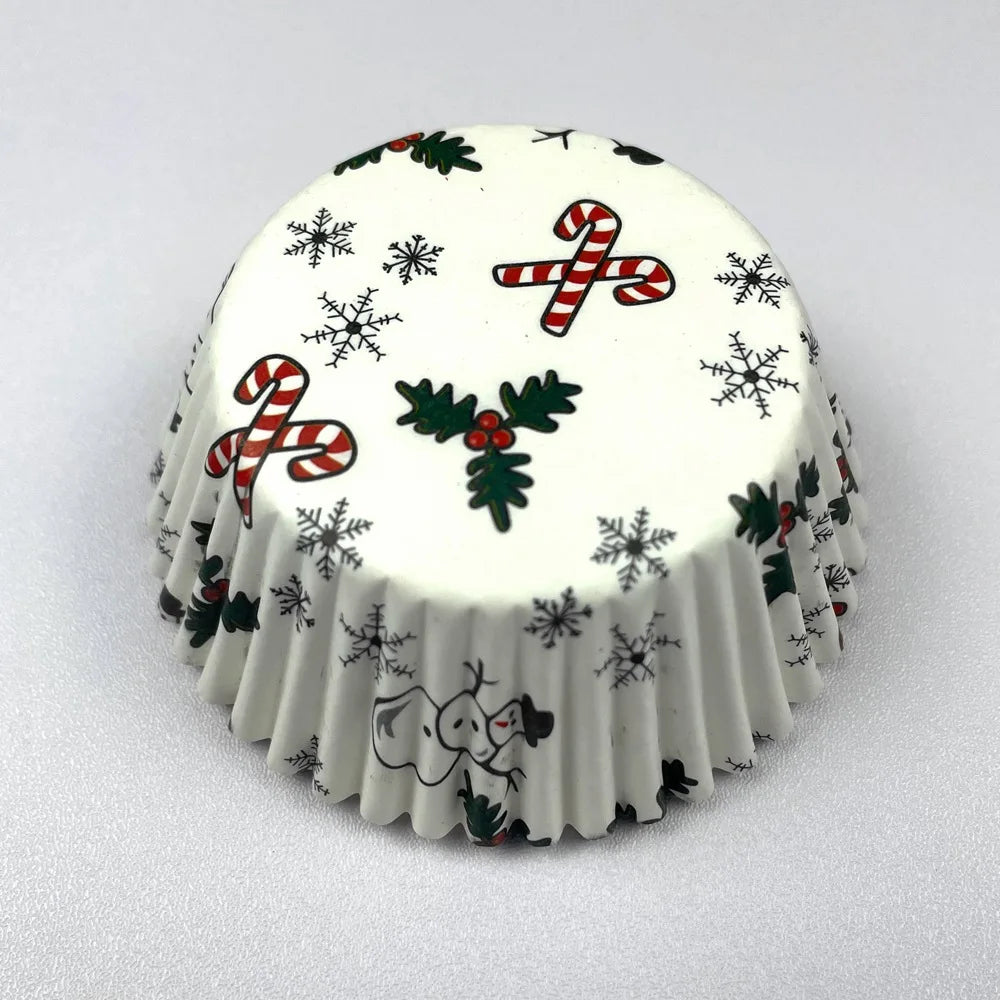 100-Pack Christmas & Halloween Cupcake Liners – Festive Paper Baking Cups