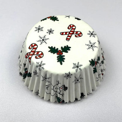 100-Pack Christmas & Halloween Cupcake Liners – Festive Paper Baking Cups