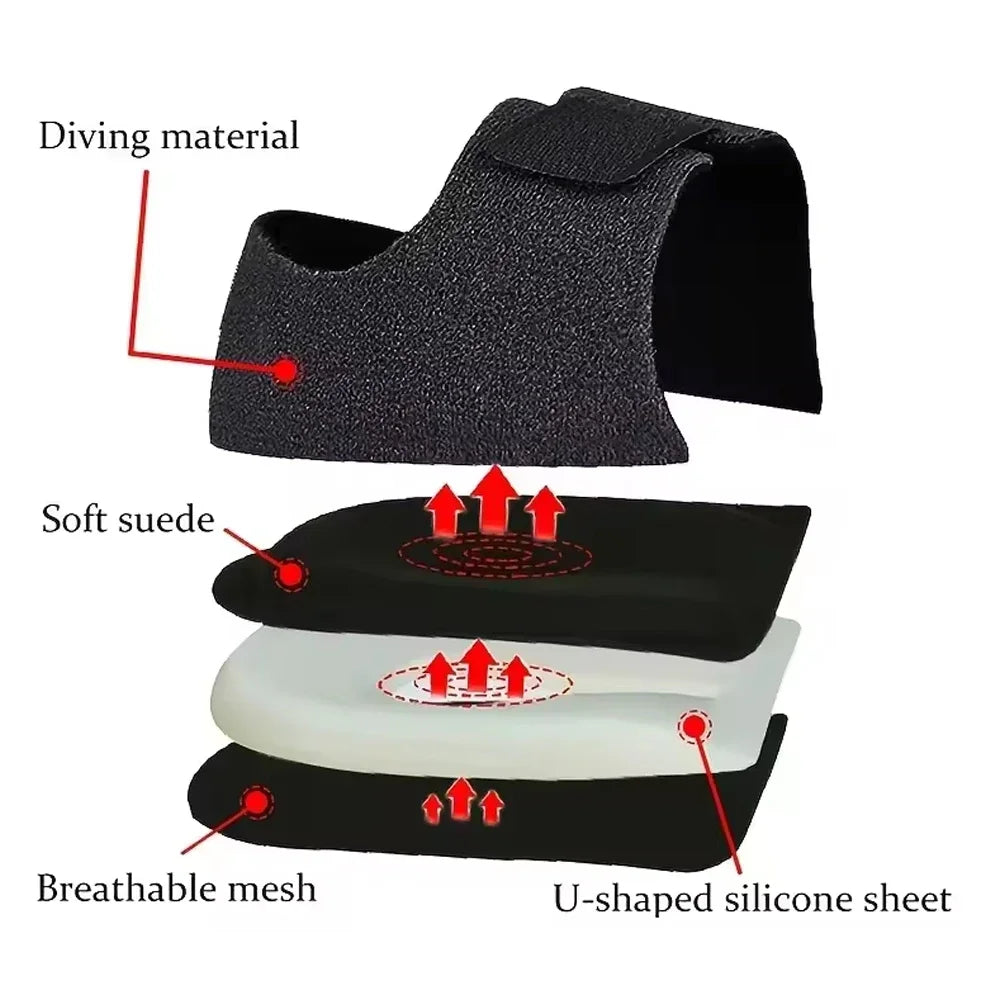 U-Shaped Silicone Gel Heel Cups – Cushioned Heel Support Insoles