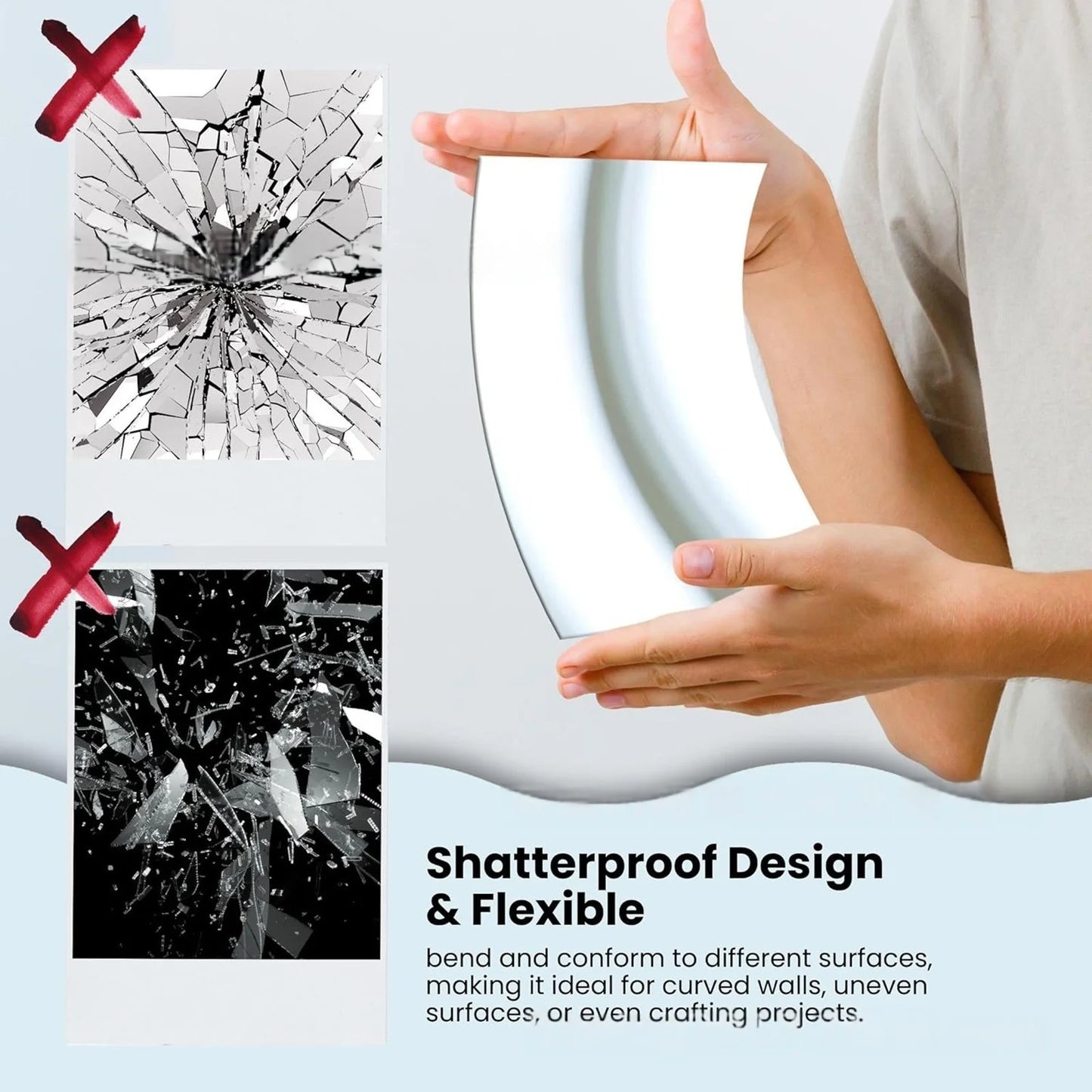 Peel & Stick Mirror Wall Tiles (10pcs)