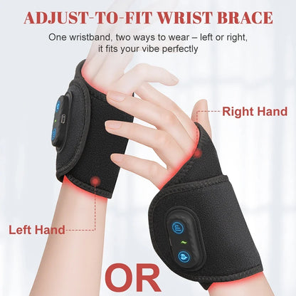 Rechargeable Red Light Therapy Wrist Strap – 660nm & 850nm LED Support Wrap
