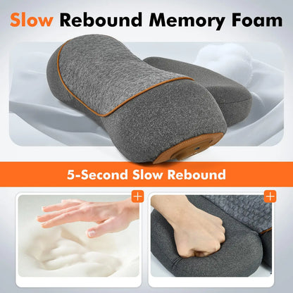 Heated Neck Massager Pillow – Memory Foam Cervical Support & Vibration Massage