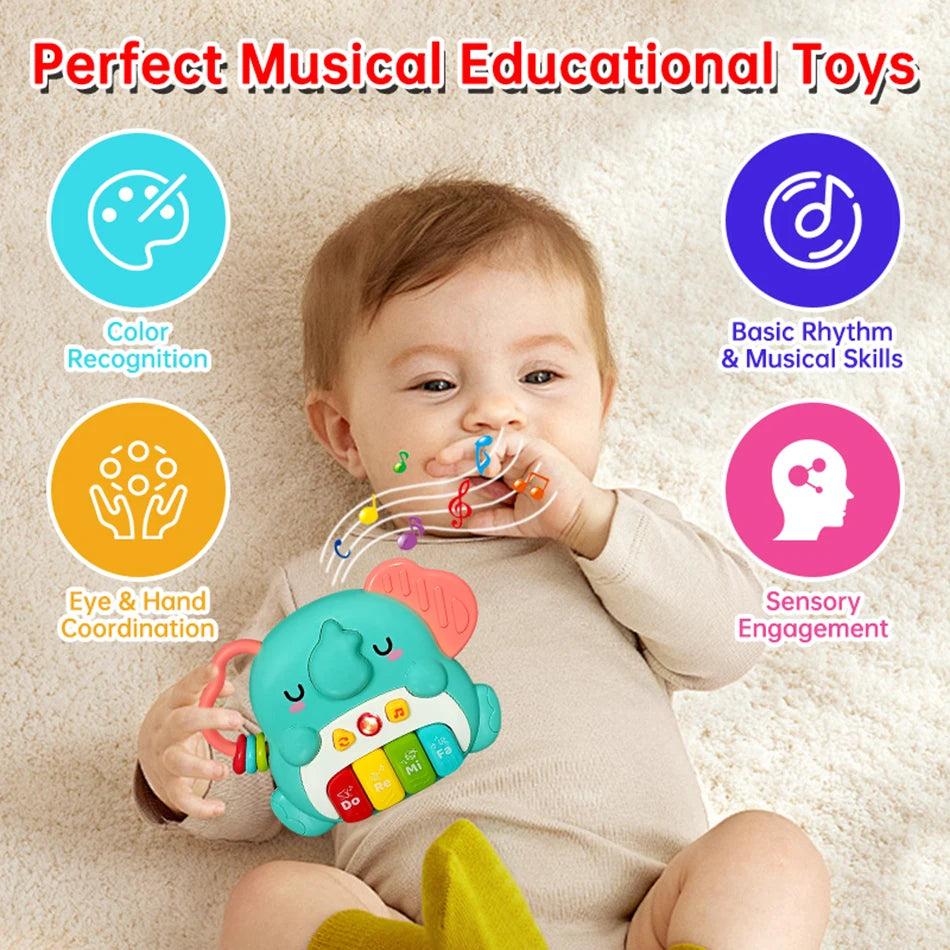 Kids Learning Piano Toy – Musical Keyboard with Animal Sounds & Lights